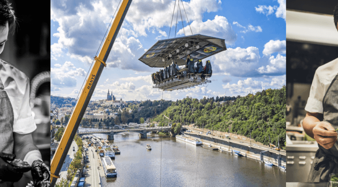Vzhůru do oblak s Patrikem Bečvářem. Dinner in the Sky v nové lokaci Patrik Bečvář a večeře v oblacích